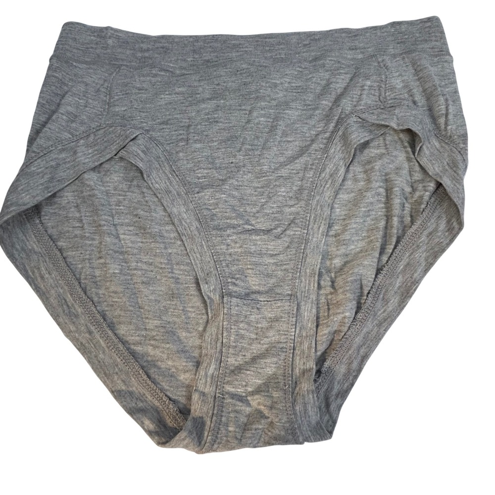 Free People Intimately Womens‎ High Rise Brief Underwear Light Grey Size Large